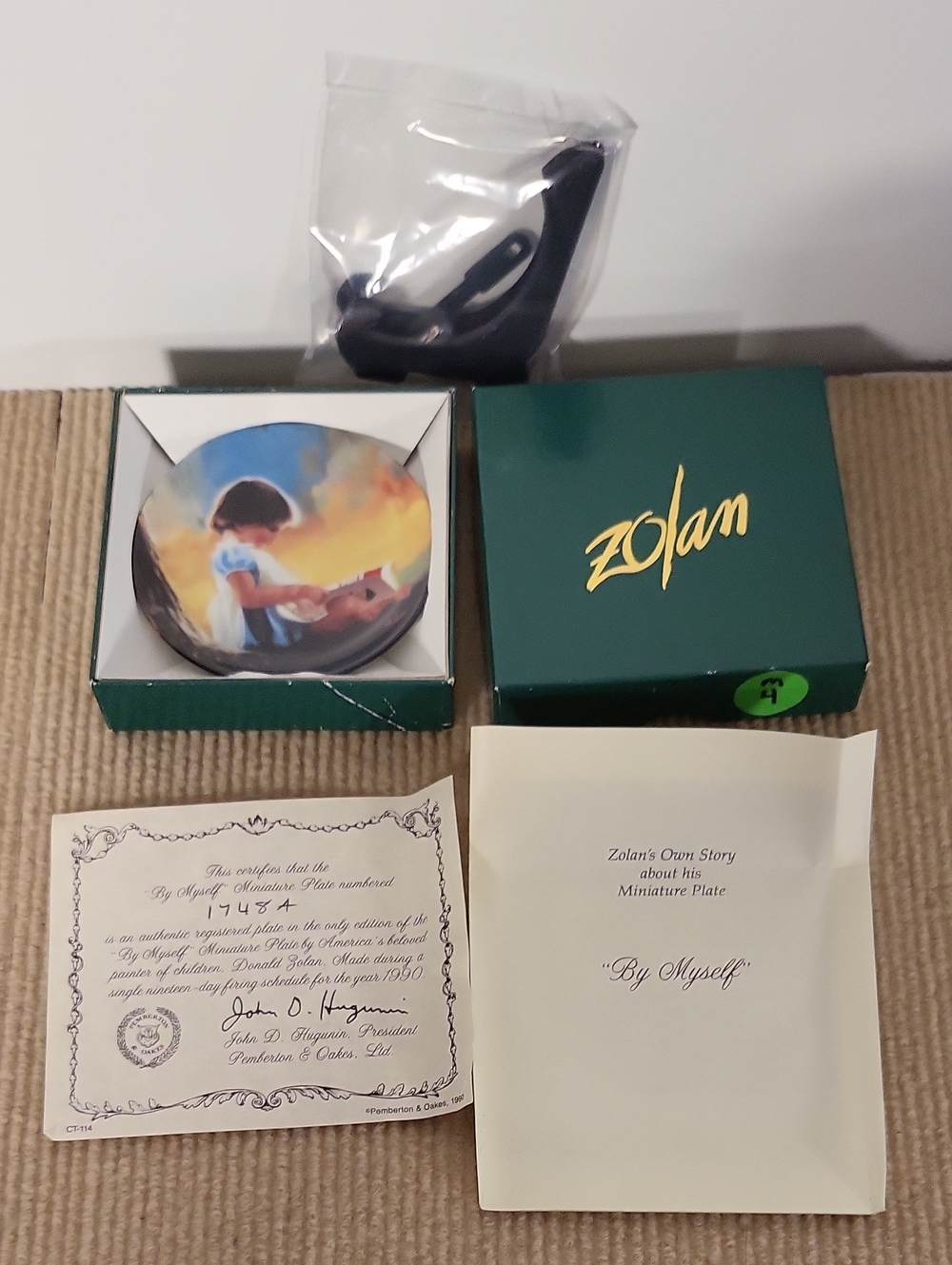 Donald Zolan's Collector Plate "By Myself”